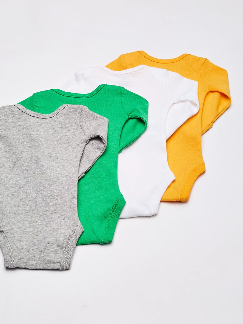 Carter's baby boys 7-pack Long-sleeve Bodysuits T Shirt, Multi/Blue, Preemie US - Image 4
